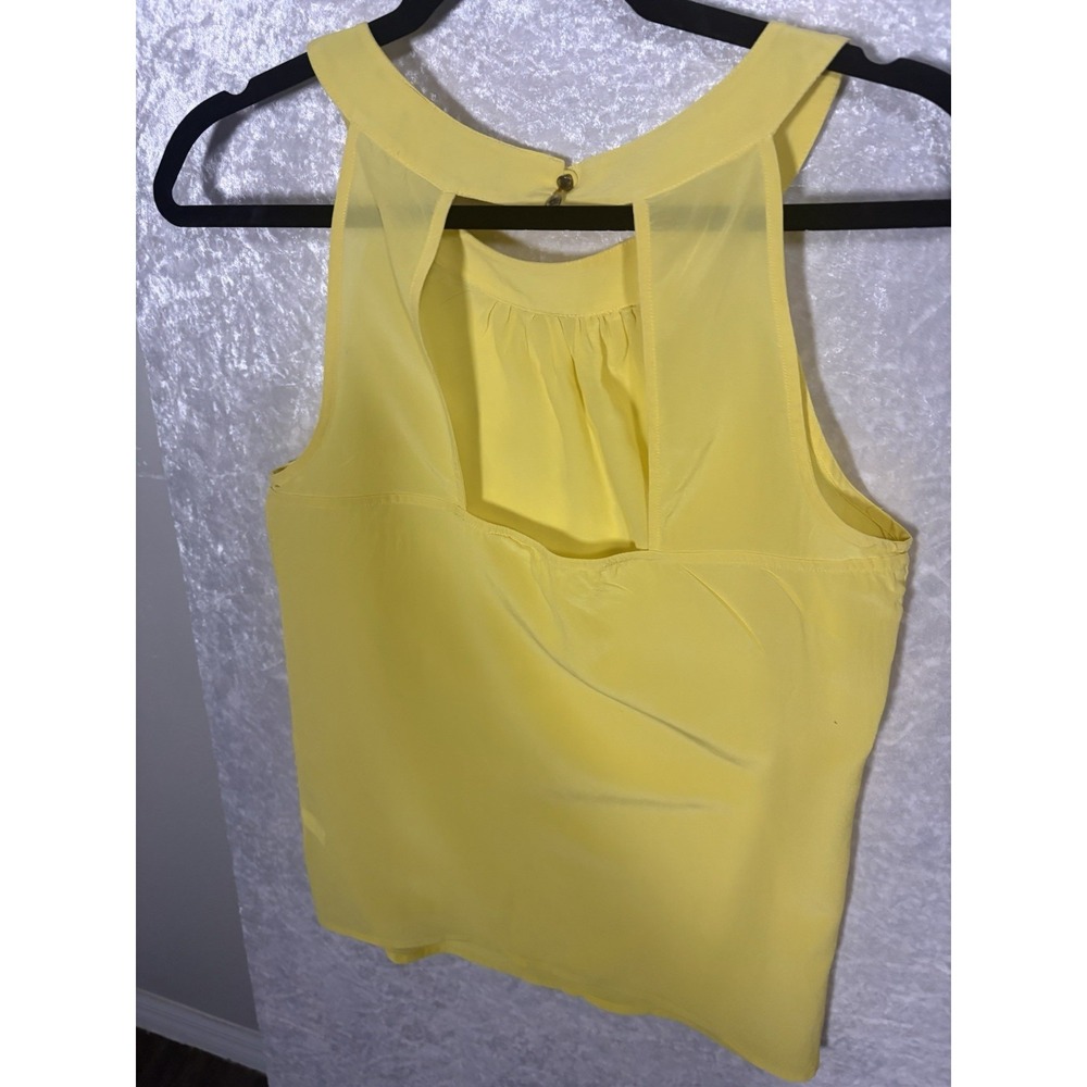 Banana Republic 100% Silk Top and Skirt  Sz 12 Yellow Office Career School - Picture 7 of 9